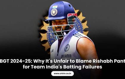 BGT 2024-25 Why It's Unfair to Blame Rishabh Pant for Team India's Batting Failures