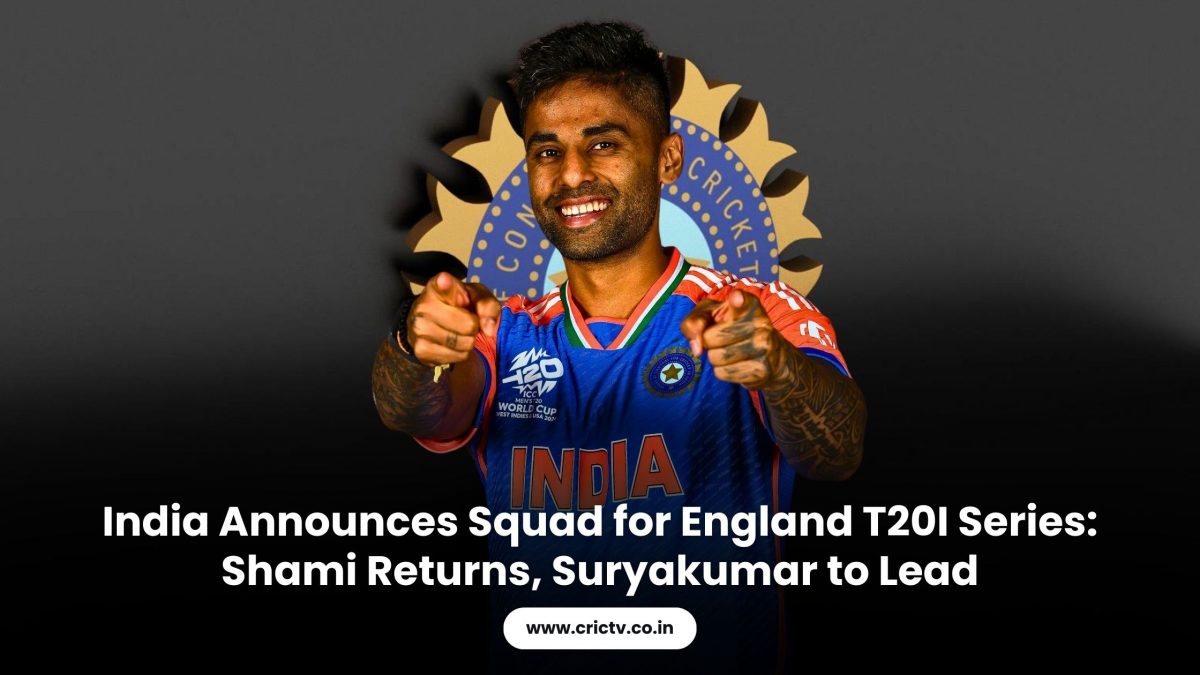 India Announces Squad for England T20I Series: Shami Returns, Suryakumar to Lead