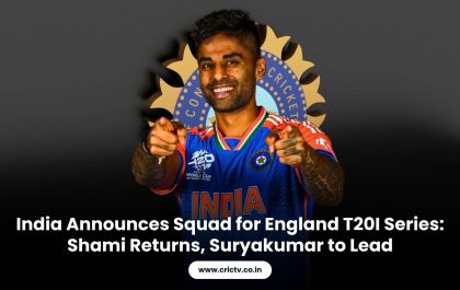 India Announces Squad for England T20I Series Shami Returns, Suryakumar to Lead